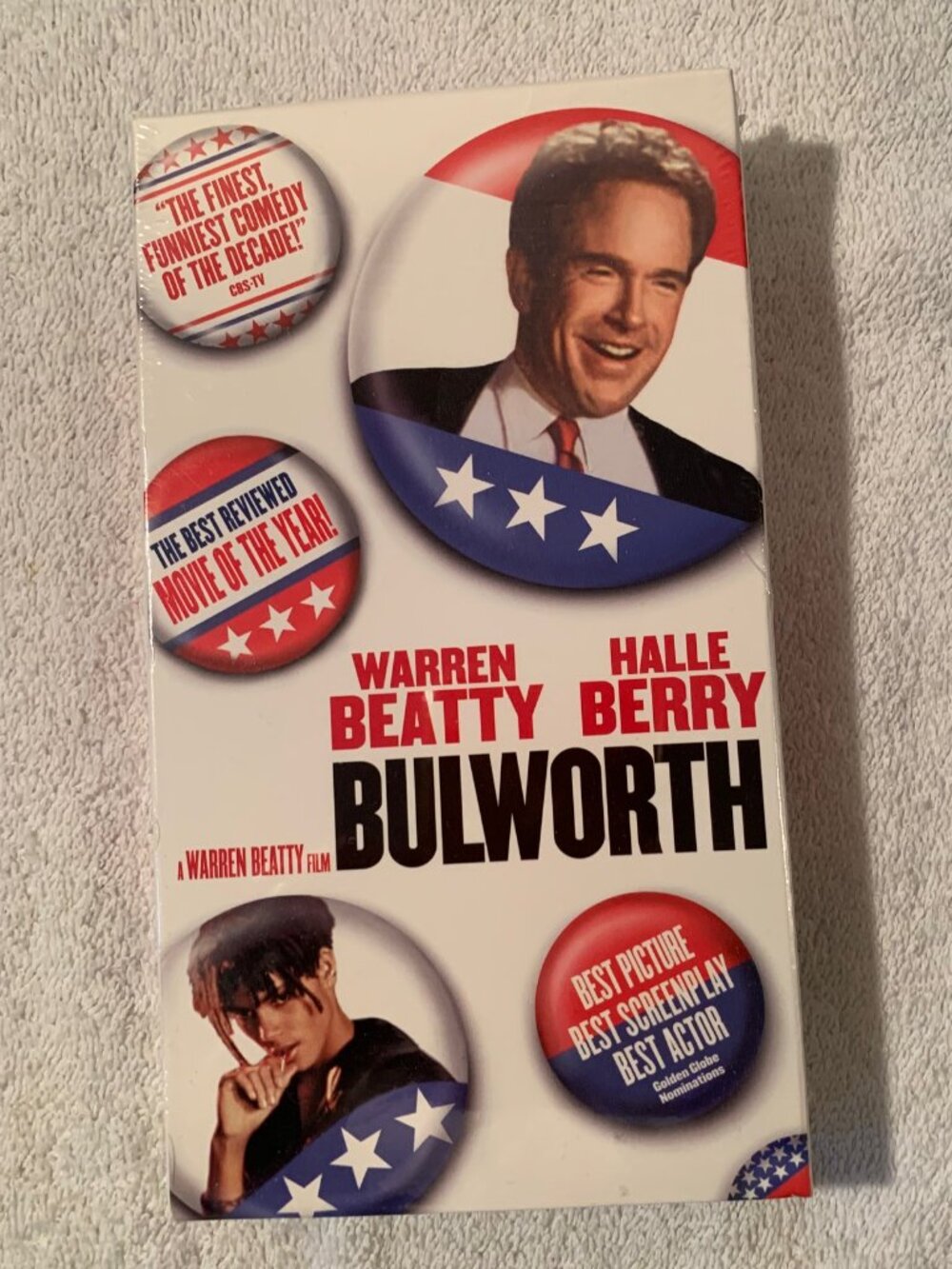 "BULWORTH" WITH WARREN BEATTY AND HALLE BERRY VHS FORMAT